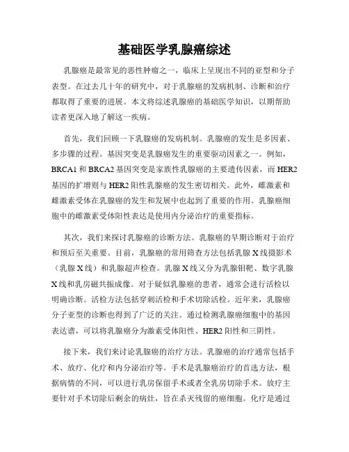 基础医学乳腺癌综述