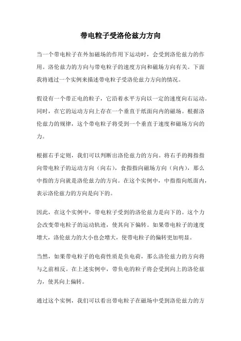 带电粒子受洛伦兹力方向