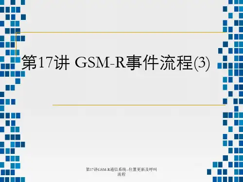 第17讲GSM-R通信系统--位置更新及呼叫流程