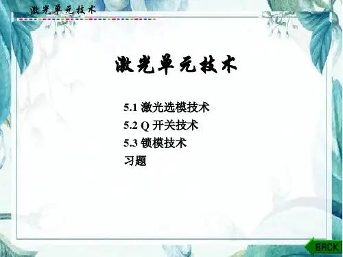 激光辐射及应用课件：激光单元技术