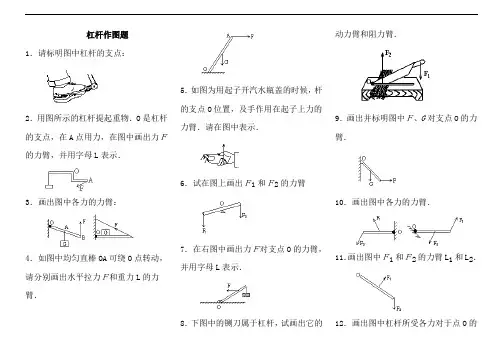 杠杆画图题练习