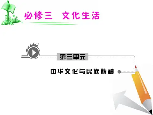 湖南省高考政治复习第3单元第7课第2框弘扬中华民族精神课件新人教版必修