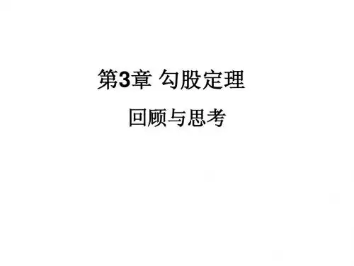 勾股定理回顾与思考