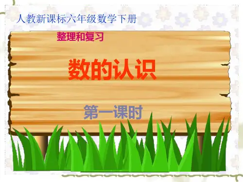 人教版数学六年级下册总复习《数的认识》1