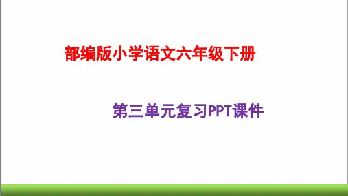 2020 六年级下册语文课件--第三单元复习-部编版(共42张)