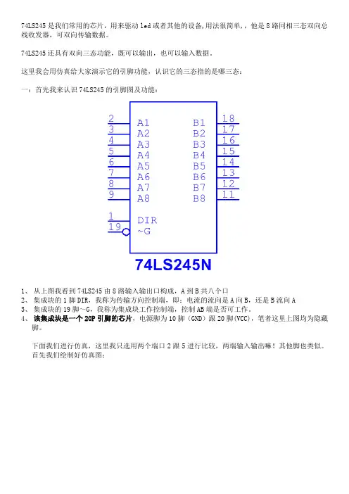 74LS245N使用及仿真详解