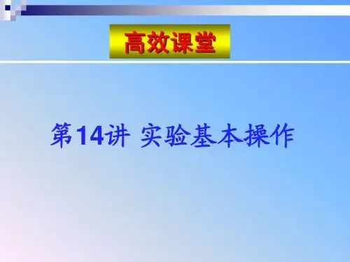 九年级化学中考复习高效课堂26讲ppt课件第14讲
