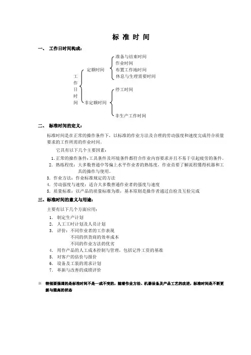 IE 标 准 时 间