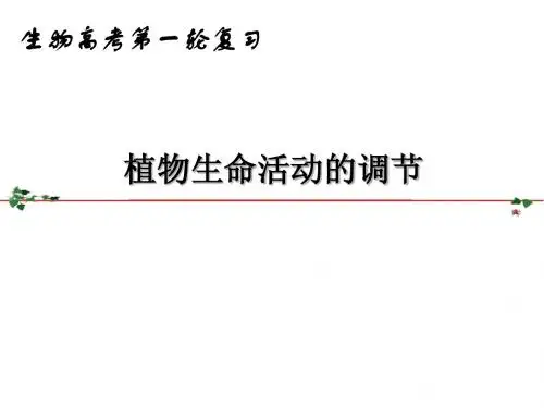 人教版教学课件植物的激素调节(生物高考第一轮复习)公开课