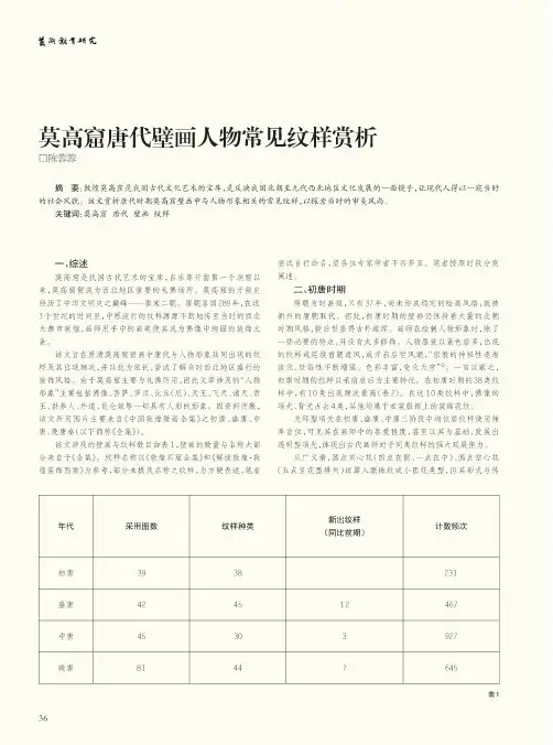 莫高窟唐代壁画人物常见纹样赏析