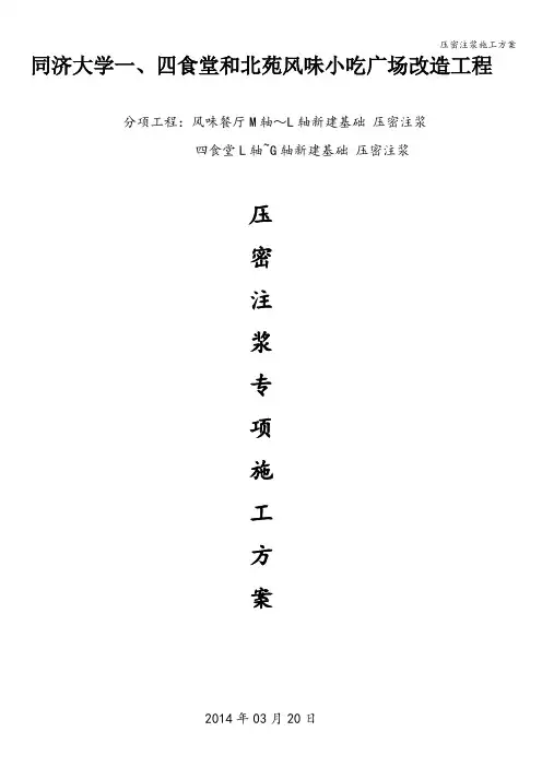 压密注浆施工方案