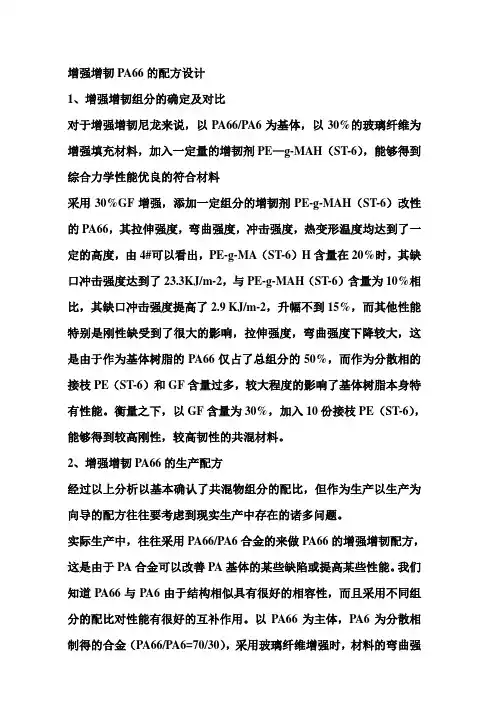 增强增韧PA66的配方设计