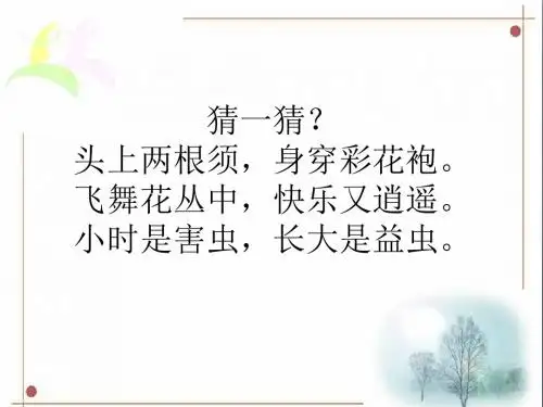 四年级美术上册第14课蝴蝶落我家PPT课件3湘美版