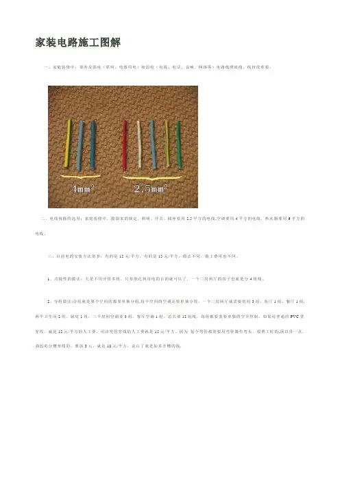 家装电路施工图解(免费)