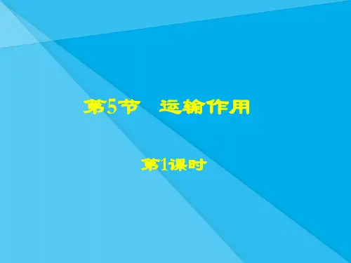 运输作用PPT课件1 北师大版优秀课件