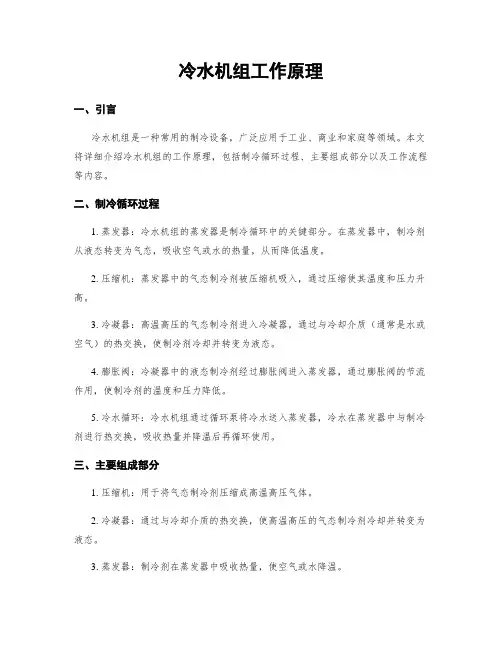 冷水机组工作原理