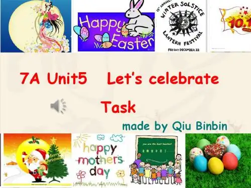 牛津译林英语七年级上册Unit 5 Let's celebrate Task课件