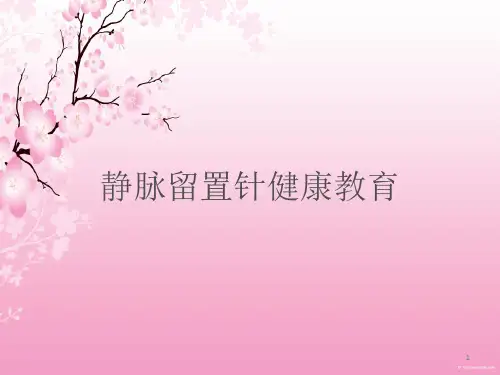 静脉留置针健康教育ppt课件