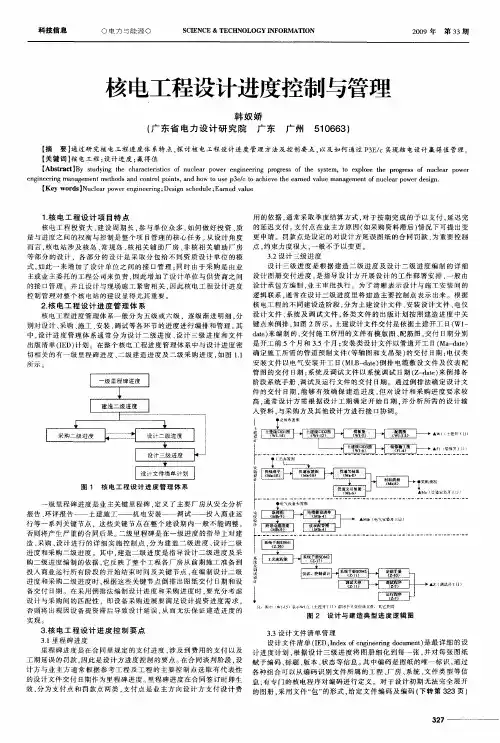 核电工程设计进度控制与管理