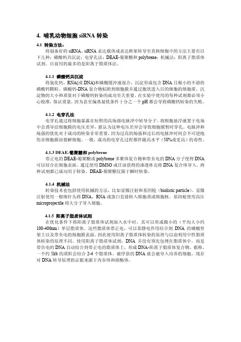 lip2000转染说明书