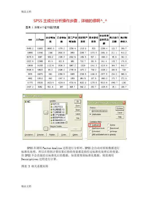 SPSS主成分分析操作步骤-详细的很啊^-^==教案资料