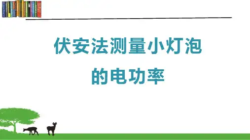 伏安法测量小灯泡的电功率