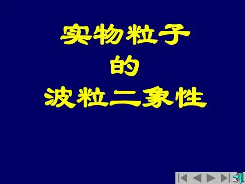 19-6德布罗意波、波粒二象性