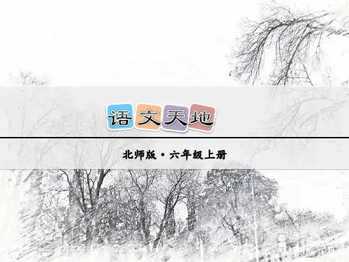 小学语文六年级上册课件：语文天地一 (优质公开课课件)北师大版