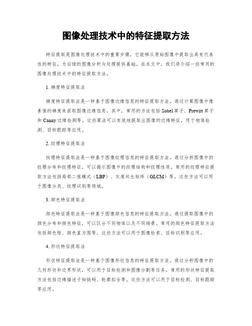 图像处理技术中的特征提取方法