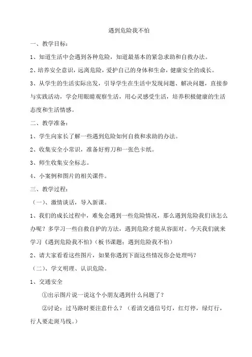遇到危险我不怕