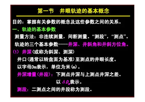 井眼轨迹的基本概念-钻井工程