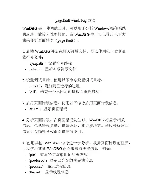 pagefault windebug方法