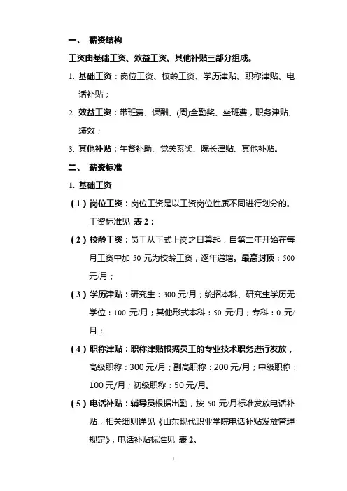 ☆☆学生管理岗工资制度