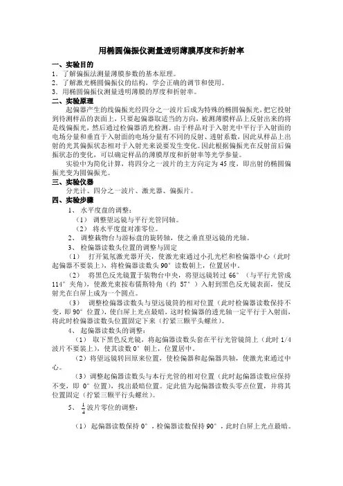椭圆偏振测厚