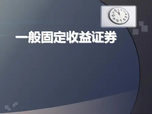 一般固定收益证券