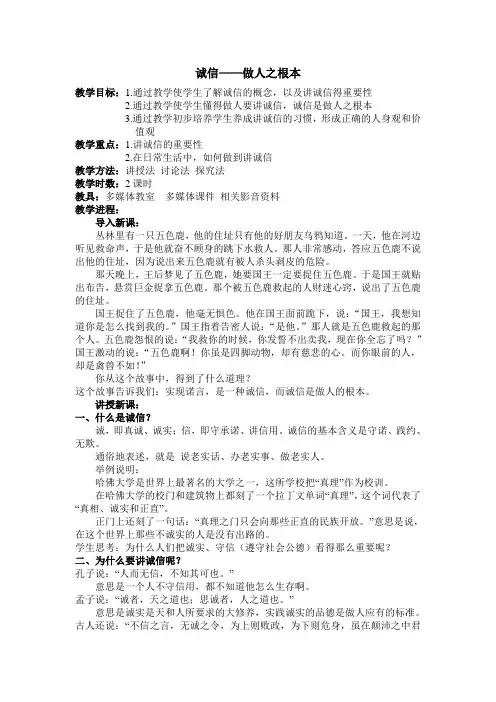 诚信—做人之根本