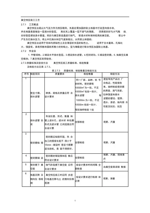 真空预压施工工艺标准