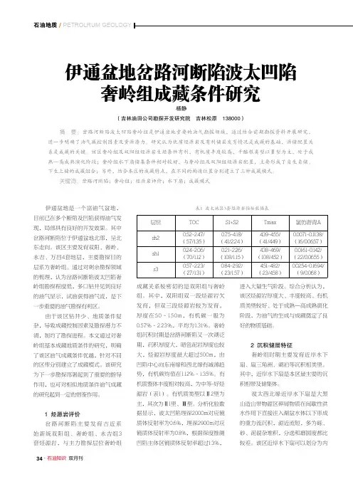 伊通盆地岔路河断陷波太凹陷奢岭组成藏条件研究