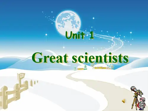 unit1 Great scientists课件