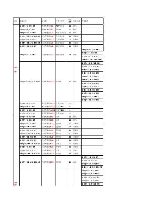 配电箱系统表(最终版)