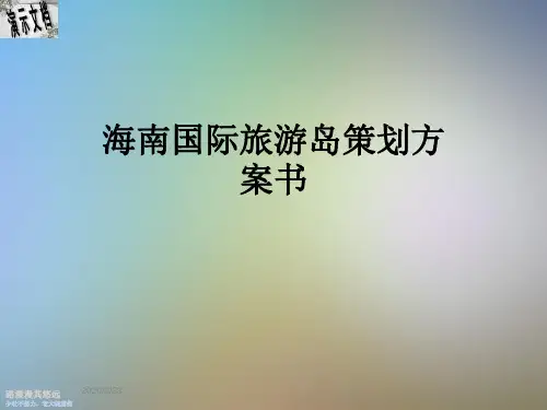 海南国际旅游岛策划方案书