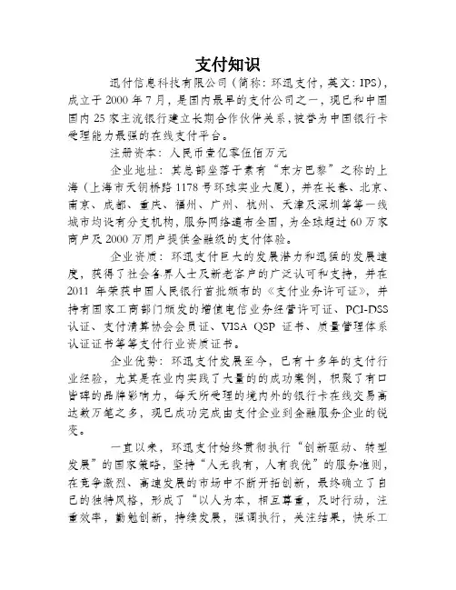 环迅信息科技有限公司(环迅支付)简介