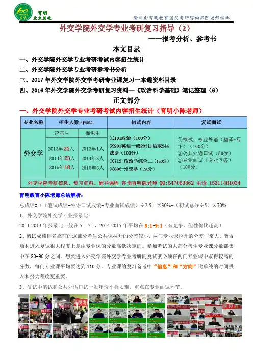 外交学考研