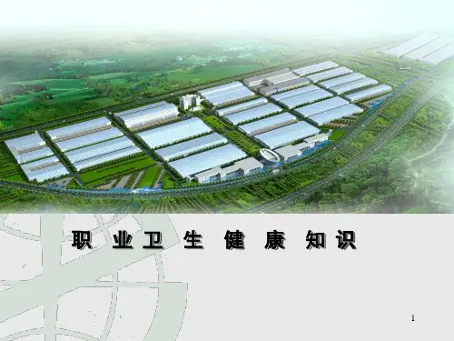 职业卫生健康知识培训-安全培训课件