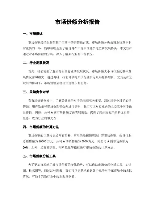 市场份额分析报告