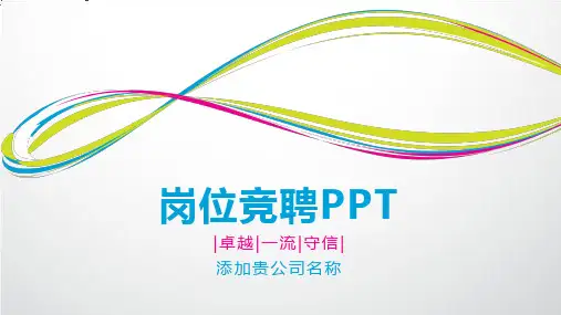 【精选】客服经理竞聘PPT