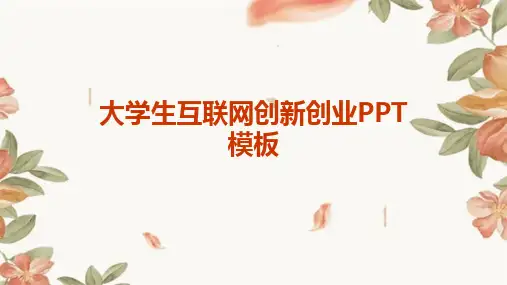 2024版大学生互联网创新创业PPT模板