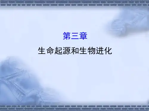 人教版八年级下册第七单元第三章生命起源和生物进化 复习课件