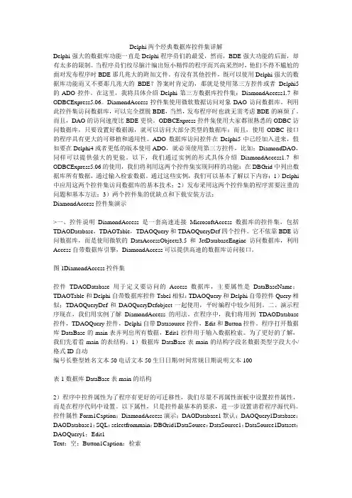 Delphi两个经典数据库控件集详解