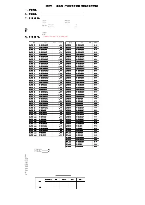 表11板房实体样机申请表